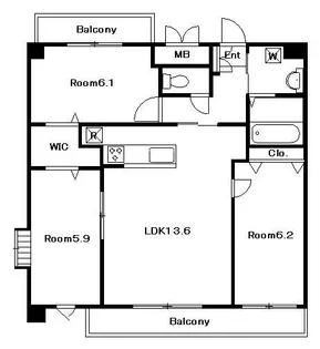 メルヴェーユ.F【2階】の間取り