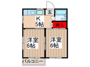 山田コーポ【2階】の間取り