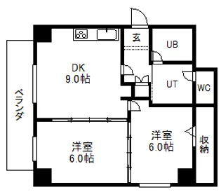 カローラハイツ【3階】の間取り