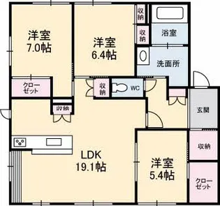 シャーメゾンアミスター I【1階】の間取り