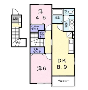 エアリー カーサ【2階】の間取り