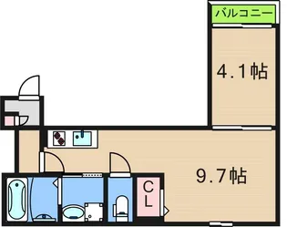 AIA難波南【4階】の間取り