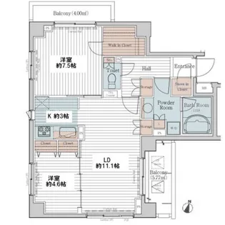 カスタリア三宿【2階】の間取り