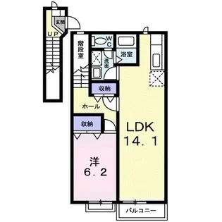 メゾンアヴェニールB【2階】の間取り
