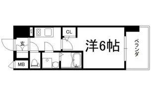 エスリード難波ザ・ゲート【8階】の間取り