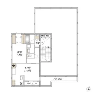 ココリュミエ【2階】の間取り