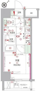 ハーモニーレジデンス大森山王【13階】の間取り