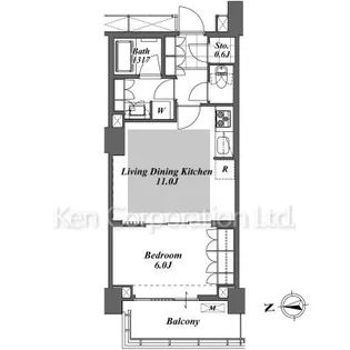 Brillia ist Tower 勝どき【14階】の間取り