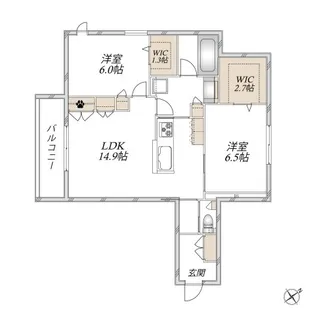 アチェーロ駒沢大学【3階】の間取り