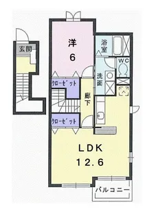 シェーンベルク土器D【2階】の間取り