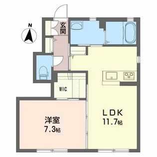 シャーメゾン ラディア【1階】の間取り