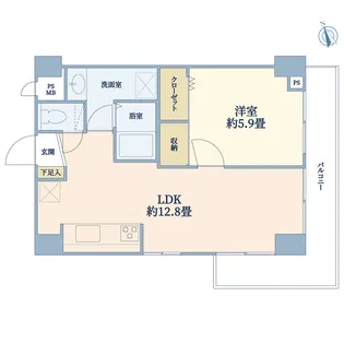 リバーサイド竹生【6階】の間取り