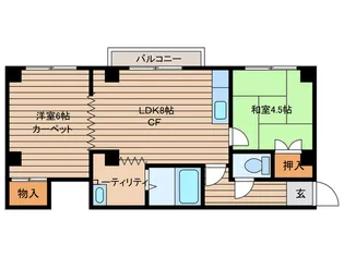 ソシアルコ-トサト-【4階】の間取り
