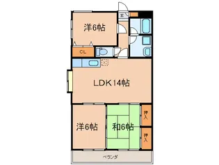 エトランゼ南【3階】の間取り