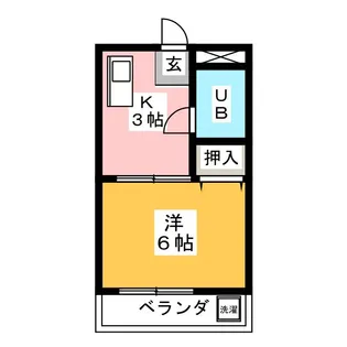 サンハピネスビル【2階】の間取り