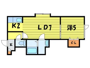 グッドライト白石【1階】の間取り