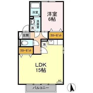 エクセレンスファミール木太A【2階】の間取り