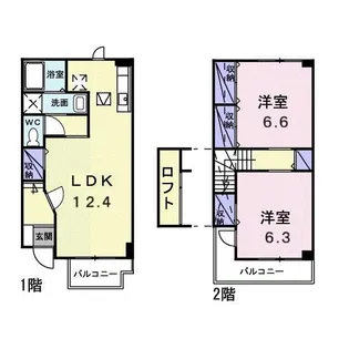 アルモニ-中央【1階】の間取り