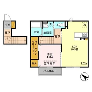 フローラルコート水無【2階】の間取り