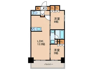 ルフォンプログレ志村坂上【2階】の間取り