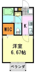 CAREL浜野A(キャレル)【2階】の間取り