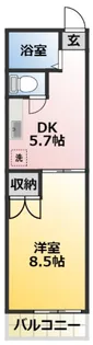 ヴィルヌーブC棟【2階】の間取り