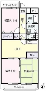 マジェステート【2階】の間取り