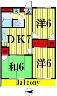 アンザベルテIII【3階】の間取り
