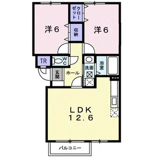 ウィッシュ・メゾン【2階】の間取り
