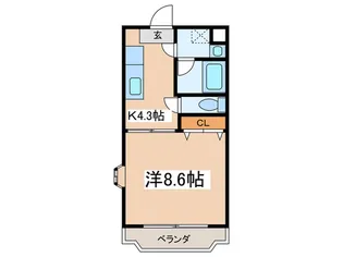 ベルコリ-ヌ【2階】の間取り