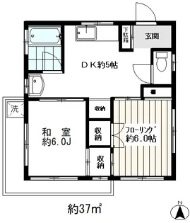 コーポナガオカ【1階】の間取り