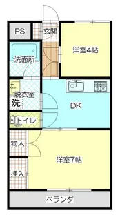 ハイツ森川2号館【1階】の間取り