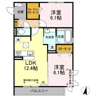 クレシア彩乃【1階】の間取り