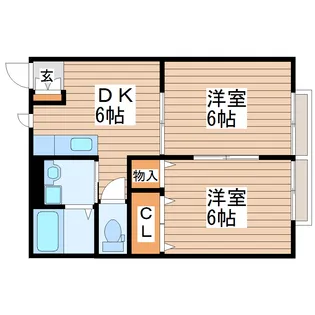 レジデンス薬師堂A【2階】の間取り