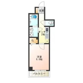 ファステート難波SOUTHベック【6階】の間取り