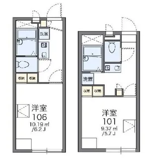 レオパレスポートサイド【2階】の間取り