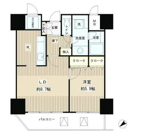 トレステージ目黒【12階】の間取り