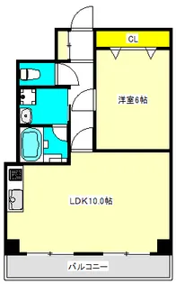 リバーサイドハート【6階】の間取り