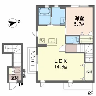 シャーメゾン明石台【2階】の間取り
