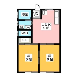 コーポ大林【1階】の間取り