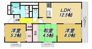 フローラルコート橘【2階】の間取り