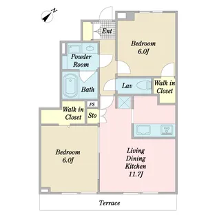 アリア・ソワン篠崎【1階】の間取り