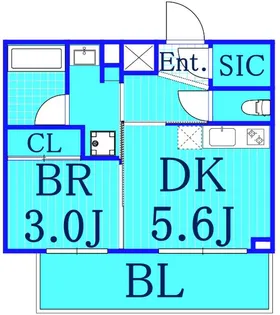 クレイシアIDZ横浜大倉山【5階】の間取り