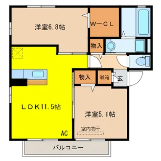 アムルーズ【2階】の間取り