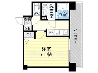エスリード南森町【5階】の間取り