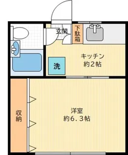 いなげやアパート【1階】の間取り