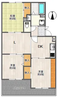サニーハイツ高台 A棟【3階】の間取り