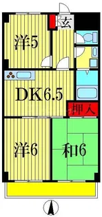 ブルームライフ市川【3階】の間取り