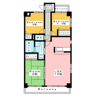グレイシャス21 (Gracious21)【3階】の間取り