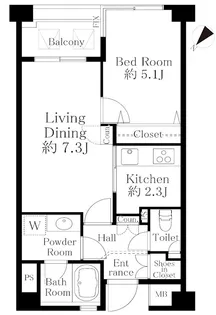グランドパーク中目黒【2階】の間取り